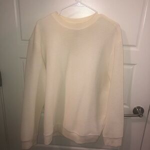 COPY - Cream Ribbed Sweatshirt